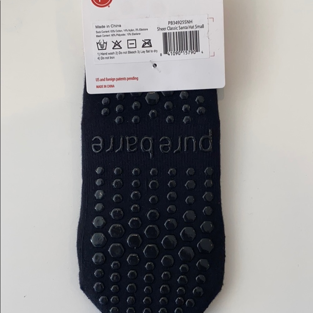 Sheer Classic Santa Hat Pure Barre Socks - Picture 2 of 2